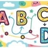 Bé Khéo Tay Nối Chữ (A, B, C, D)