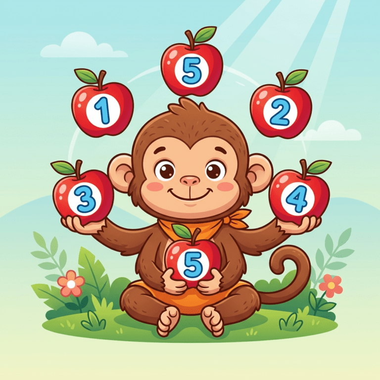 Đếm Quả Táo Cùng Bạn Khỉ - game học tập cho bé