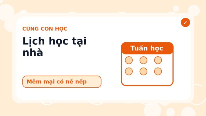 Lịch Học Tại Nhà Cho Bé Mầm Non