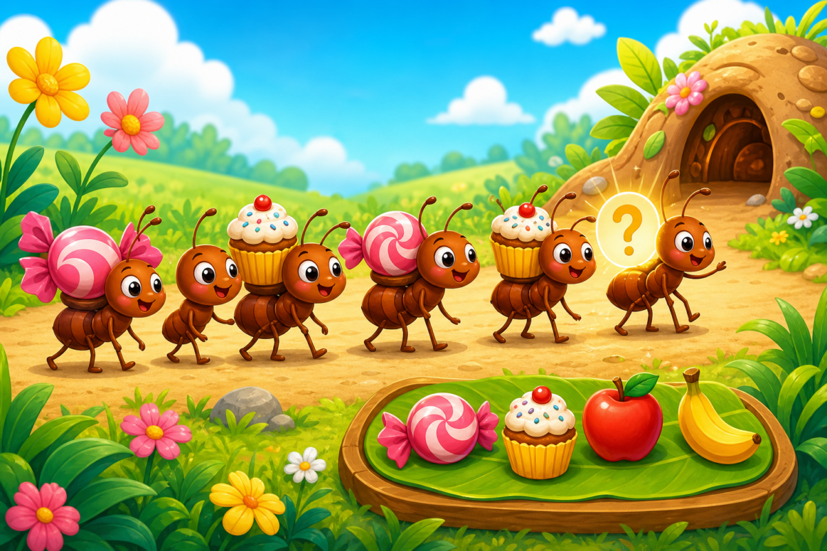 Tìm Quy Luật Đàn Kiến - game tư duy logic tìm quy luật cho bé 3-6 tuổi