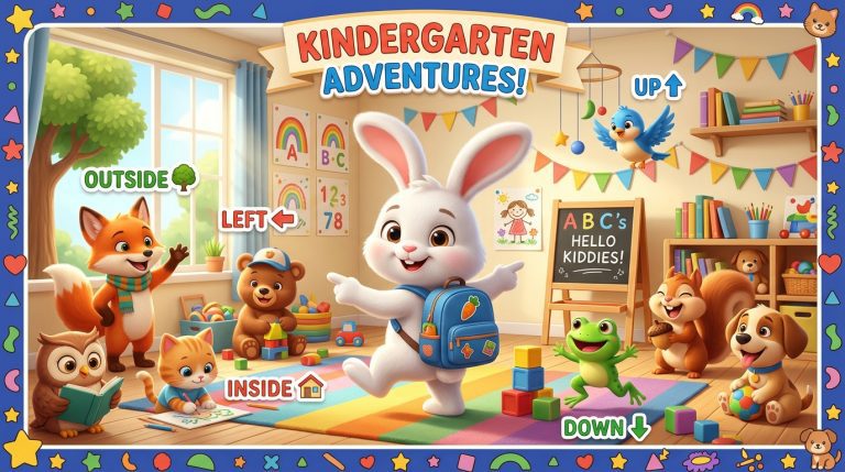Định Hướng Không Gian & Vị Trí Vui Nhộn – Game chuẩn bị vào lớp 1 cho bé